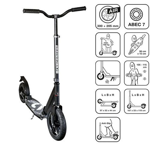 Six degrees aluminium scooter - degrees,