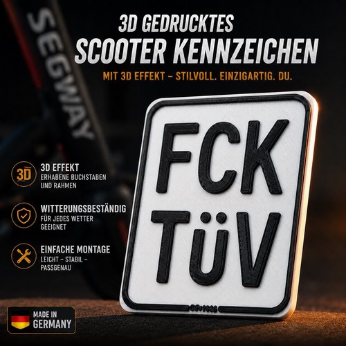 Scooter kennzeichen fck - kennzeichen,
